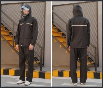 Модный плащ, дождевик, брюки, костюм, длинный водонепроницаемый женский костюм с разрезом на все тело