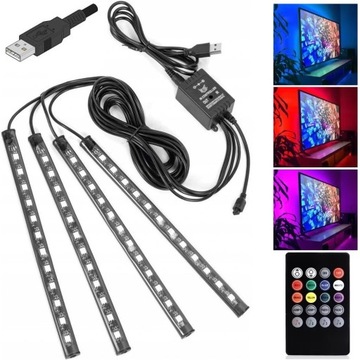 Paski LED USB meblowe OŚWIETLENIE LEDOWE podszafkowe WODOODPORNE LEDy Taśma