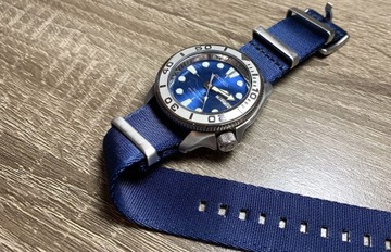 Pasek Nato AlphaShark Navy Blue 20mm kl.matowe