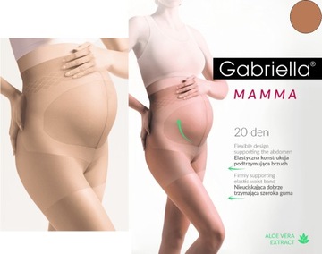 Гладкие колготки для беременных Mamma плотностью 20 ден Melisa 3-M