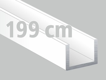 Ceownik aluminiowy 8x8x1 biały matowy 2m
