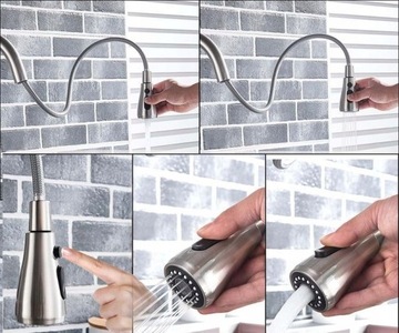 Bateria Trójdrożna do Filtra Retro INOX - MOSIĘŻNA WYLEWKA WW DOZOWNIK