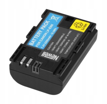 2X БАТАРЕЯ. NEWELL LP-E6 LP-E6N ДЛЯ CANON 5D 7D 2200MAH + ЗАРЯДНОЕ УСТРОЙСТВО. USB-C