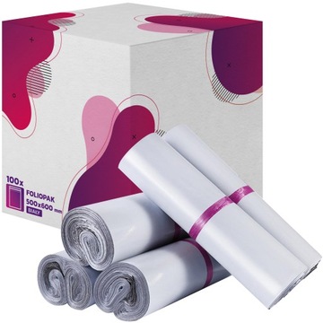 FOLIOPAKI KURIERSKIE FOLIOPAK XL BARDZO MOCNE 500x600 100 SZTUK