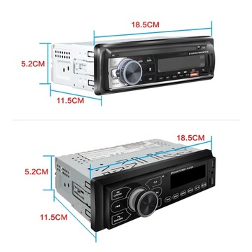 czarny styl Samochód 1DIN Radio Bluetooth EQ FM AUX TF USB MP3