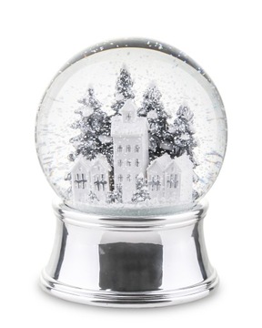 СТЕКЛЯННАЯ МУЗЫКАЛЬНАЯ ШКАТУЛКА СНЕЖНОГО ГЛОБЕЛЯ СВЯТОГО КЛАУСА