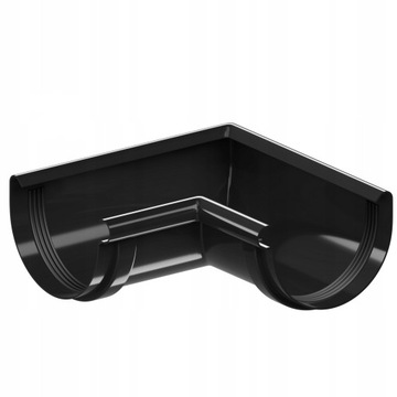 NAROŻNIK WEWNĘTRZNY KROP PCV fi 125 ral 9005 CZARNY