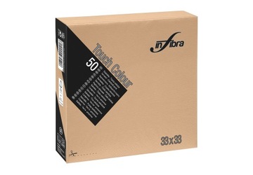 Serwetki papierowe INFIBRA TOUCH SYSTEM EFFECT, cappuccino,33x33cm,2w,50szt