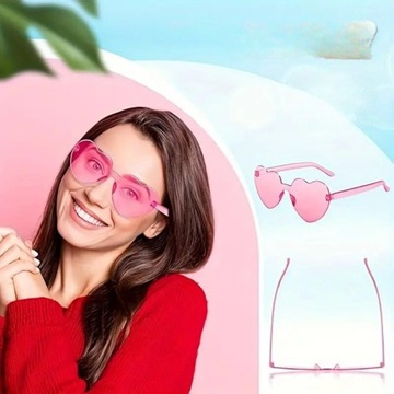 Бокалы Heart party, 12 шт, розовые, девичник, свадьба, фотобудка