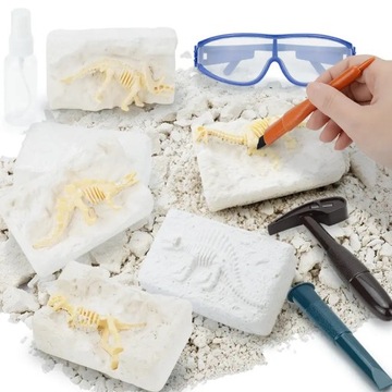 Раскопки динозавров 6 в 1 окаменелости