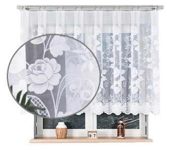 Жаккардовая штора Розы по метру, высота 130 см.