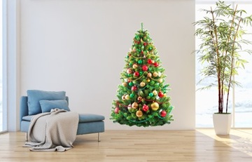 Наклейка Елочные наклейки на стену, стекло, 130 см