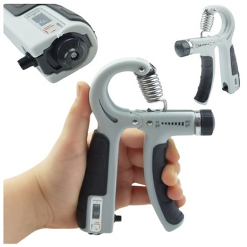 2x Ściskacz do treningu dłoni rąk gripper Opór regulowany 10-100 kg Licznik