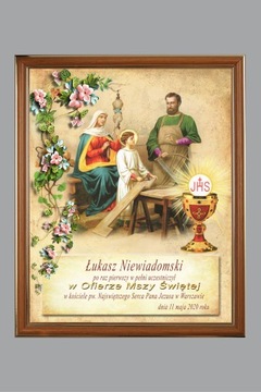 OBRAZEK KOMUNIJNY Z RAMKĄ WZÓR 22
