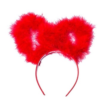 Ear Costume Headband Dog Ears Party Hairband Red