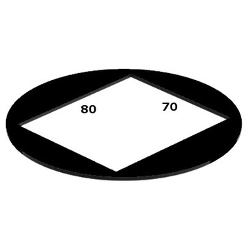 Galeco PVC2 Черный 70x80 Заглушка для трубы RAL 9005