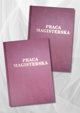 Praca Magisterska Bordowa Oprawa i Wydruk kolorowy do 100 stron