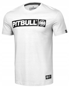 PITBULL T-SHIRT LEKKA KOSZULKA MĘSKA NADRUK HILLTOP BASIC BAWEŁNA BIAŁA L