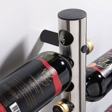 ВЕШАЛКА, ПОДСТАВКА, ПОЛКА ИЗ НЕРЖАВЕЮЩЕЙ СТАЛИ, ПОЛКА ДЛЯ БУТЫЛОК, 8 БУТЫЛОК ВИНА
