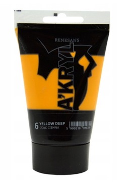 RENESANS A'KRYL Farba akrylowa 100 ml 06-Żółć Ciemna