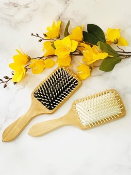 DREWNIANA SZCZOTKA DO WŁOSÓW NATURALNA DUŻA