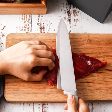 Набор из 16 стальных кухонных ножей Sharp в блоке Стояк + ножницы