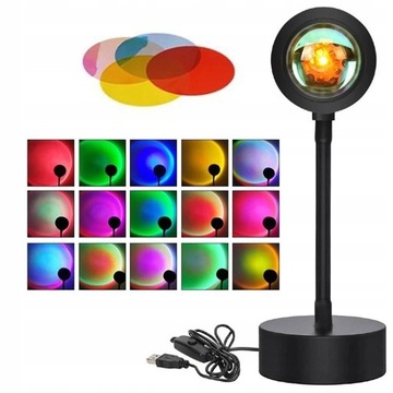 LAMPA RAINBOW WIELOKOLOROWA GOLDEN HOUR