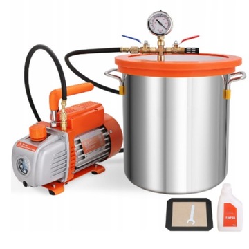 POMPA PRÓŻNIOWA 3.5CFM KOMORA PRÓŻNIOWA 19 L 5 BAR