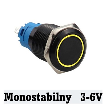 Przycisk przełącznik 16mm Reset chwilowy LED 5V mo