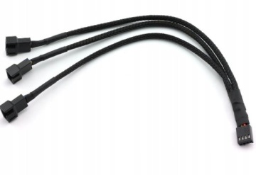 ROZDZIELACZ PRZEDŁUŻACZ ROZGAŁĘZIACZ WENTYLATORÓW PWM 4PIN do 3x 3/4PIN FAN