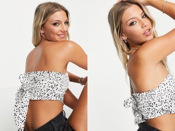 Gilli Monochromatyczny krótki top typu bandeau S