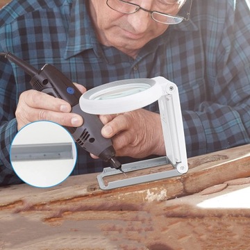 УВЕЛИЧЕНИЕ С ПОДСВЕТКОЙ И ПОДСТАВКА С 18 СВЕТОДИОДАМИ, СКЛАДНАЯ УВЕЛИЧЕНИЕ ДЛЯ ЧТЕНИЯ 10 X 30 X