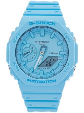 ZEGAREK CASIO GA-2100-2A2ER G-SHOCK WODOSZCZELNY NIEBIESKI NA PASKU STOPER