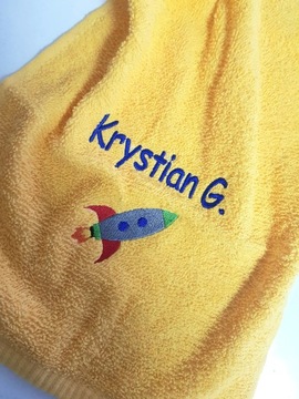 Полотенце детское с именем, именной вышивкой, 50х30