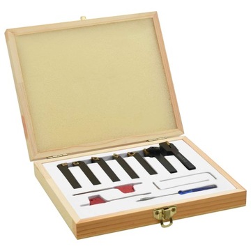 vidaXL Zestaw 12 noży tokarskich indeksowanych, 8x8 mm, 70 mm