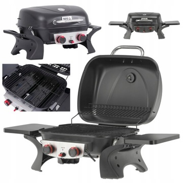 GRILL GAZOWY PRZENOŚNY YAKE 2 PALNIKI 5KW YAKE YG-20005