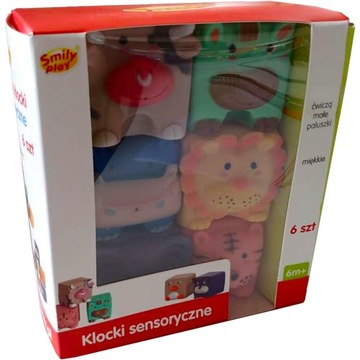 Miękkie klocki sensoryczne 6 elementów Smily Play