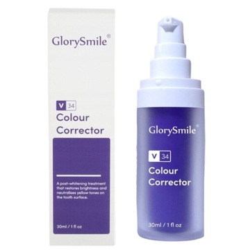 Pasta Do Zębów Wybielająca V34 Korektor Koloru 30ml Glory Smile Fioletowa