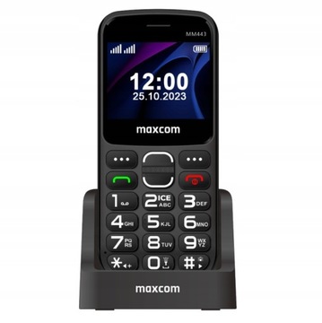 Telefon dla Seniora ładowarka biurkowa Maxcom MM443 4G przycisk SOS pomocy