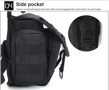 черная тактическая поясная сумка