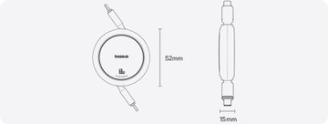 КАБЕЛЬ BASEUS USB-C TYPE-C ДЛЯ БЫСТРОЙ ЗАРЯДКИ, В НАМОТКЕ, 60 Вт, QC PD, 1 м