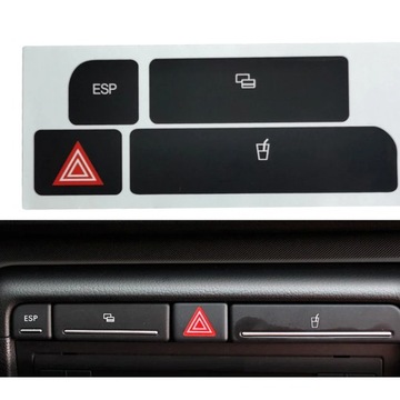 For Audi A4 04-06 ESP Car Flash Switch Button Cover Cup Holder Stickers
