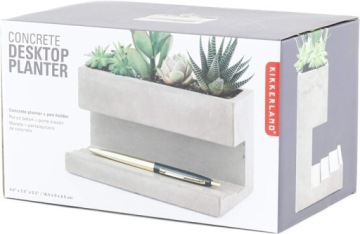 БЕТОННЫЙ ОРГАНАЙЗЕР С ЯЩИКОМ ДЛЯ СУККУЛЕНТОВ НАСТОЛЬНЫЙ ОРГАНАЙЗЕР ДЛЯ РУЧОК
