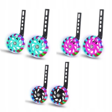 СВЕТОДИОДНЫЕ БОКОВЫЕ КОЛЕСА ДЛЯ ВЕЛОСИПЕДА ДЕТСКИЕ ЛЕГКИЕ ОПОРНЫЕ КОЛЕСА 12–20 ДЮЙМОВ