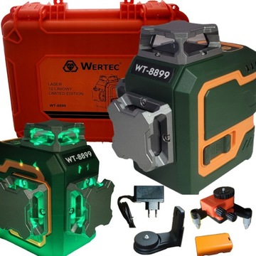 Laser krzyżowy płaszczyznowy 12-Liniowy auto wyrównywanie 0.22 mm/m Wertec