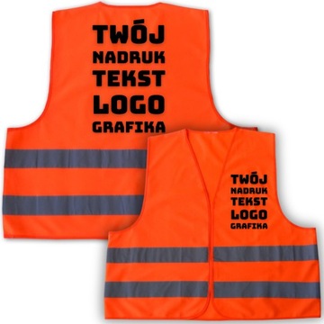 Kamizelka Odblaskowa z Nadrukiem Napisem LOGO