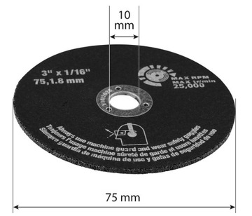 NEO Пневматический нож 75 мм + запасные металлические диски 5 шт.