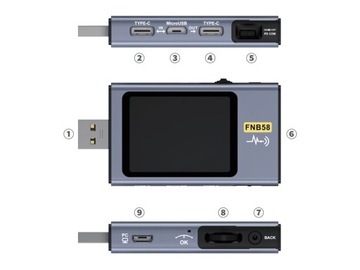 Многофункциональный тестер USB C для измерения напряжения