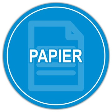 Naklejka KOSZ SEGREGACJA śmieci PAPIER 30cm
