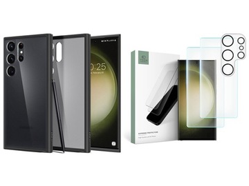 SPIGEN - ETUI CASE DO GALAXY S23 ULTRA + 2 x SZKŁO